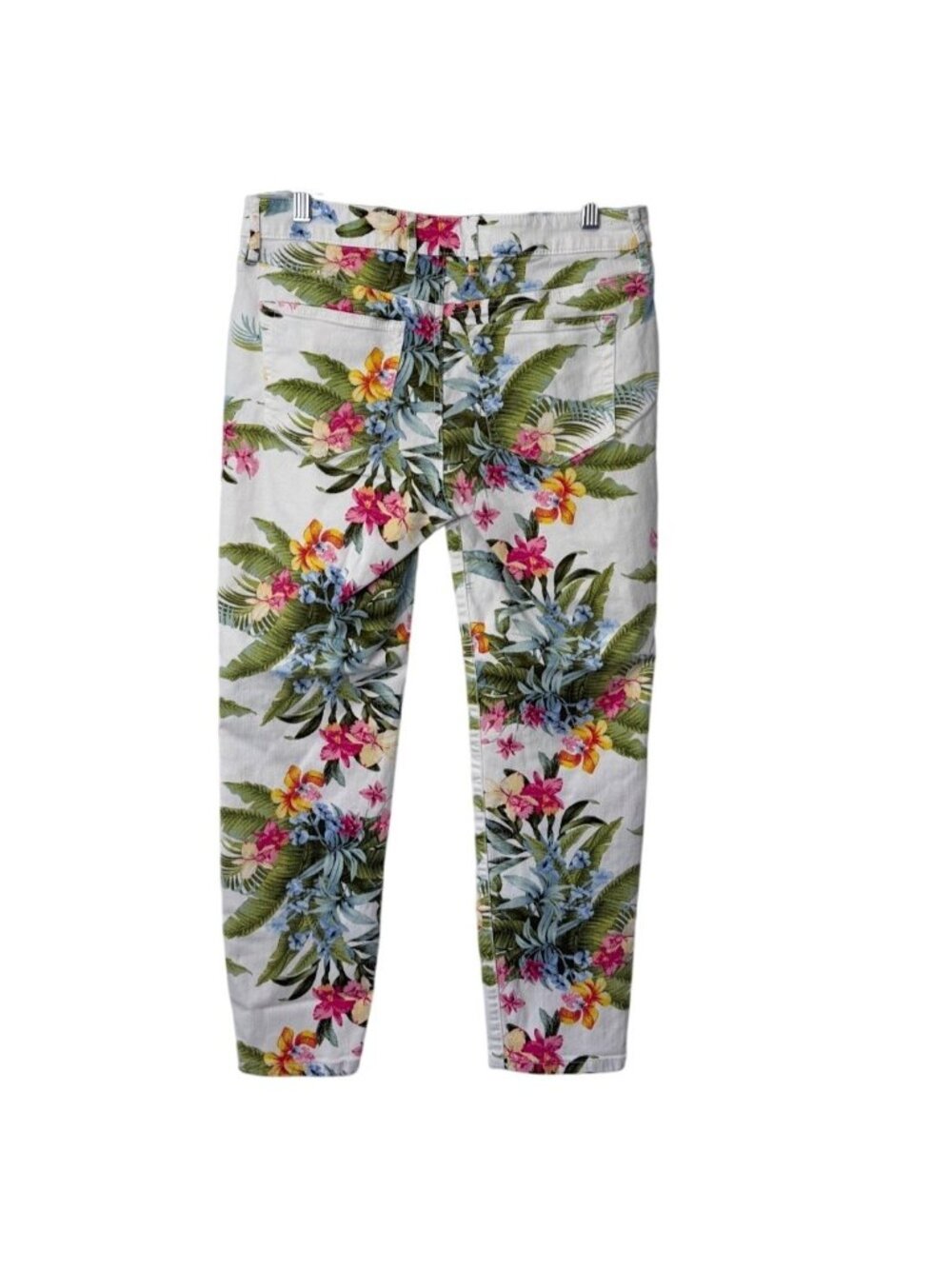 Tommy Bahama Womens 28x28  Skinny Ankle Jeans Floral Tropical White Green Resort - Picture 2 of 8
